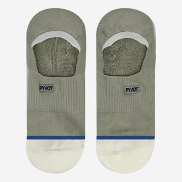 grey, cool no-show sock with combed cotton and moisture wicking, arch support, slip grip