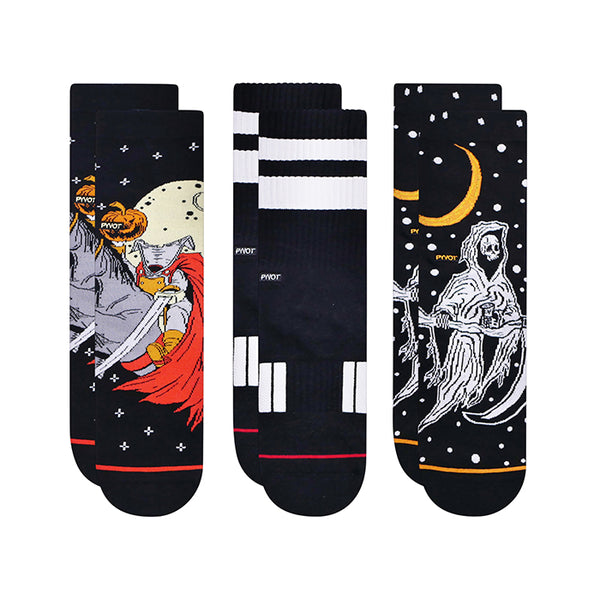 Mixed of combed cotton halloween socks, in a classic pack.