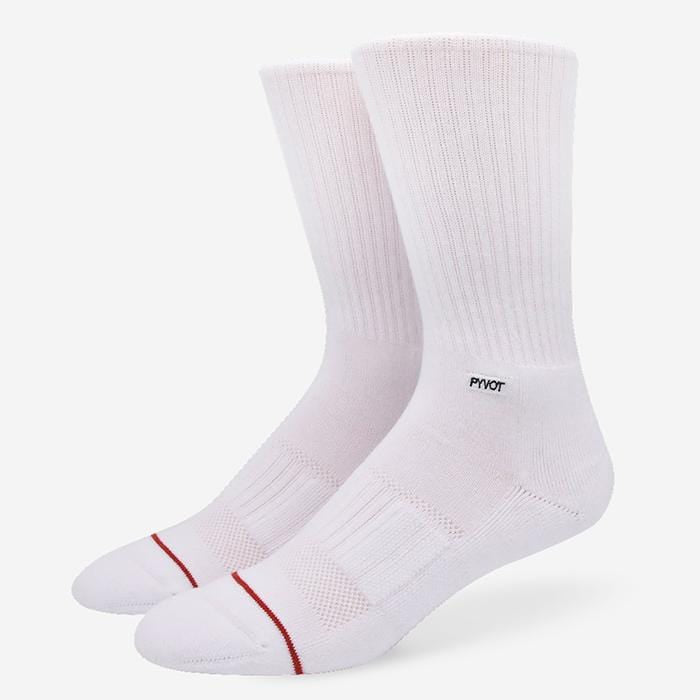 white, 3 pack cool thick crew sock with moisture wicking and arch support