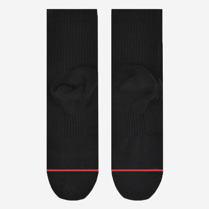 black, black, cool thick quarter ankle sock with moisture wicking and arch support