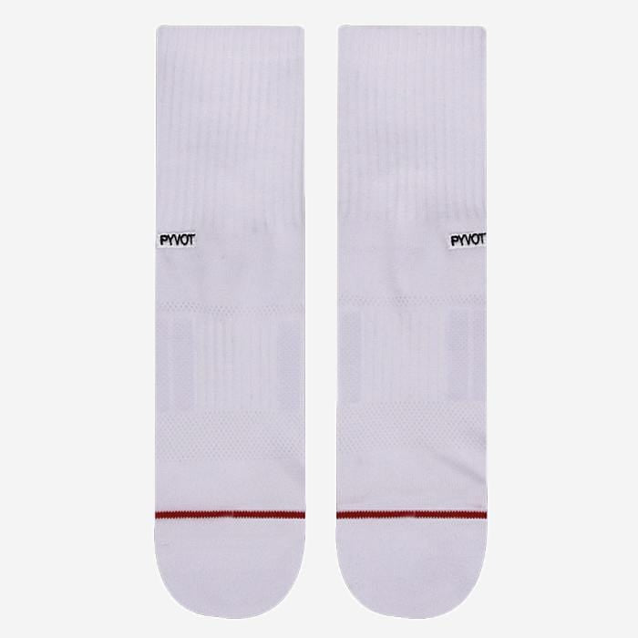 white, cool thick quarter ankle sock with moisture wicking and arch supportblack, cool thick crew sock with moisture wicking and arch support